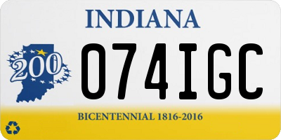 IN license plate 074IGC