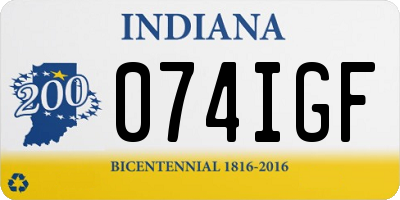 IN license plate 074IGF