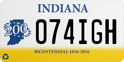 IN license plate 074IGH