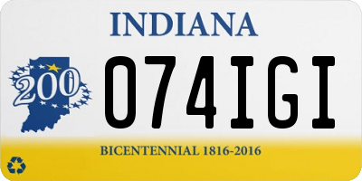 IN license plate 074IGI