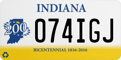 IN license plate 074IGJ