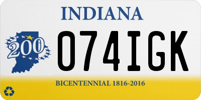 IN license plate 074IGK