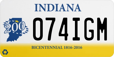 IN license plate 074IGM