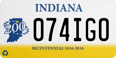 IN license plate 074IGO