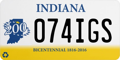IN license plate 074IGS
