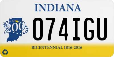 IN license plate 074IGU