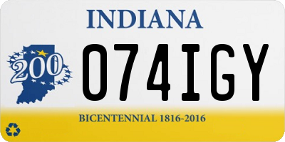 IN license plate 074IGY