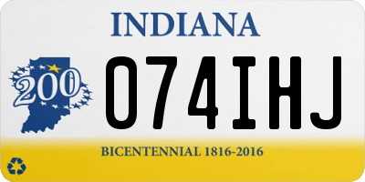 IN license plate 074IHJ