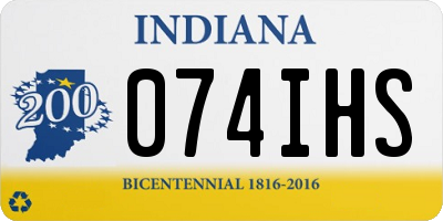 IN license plate 074IHS