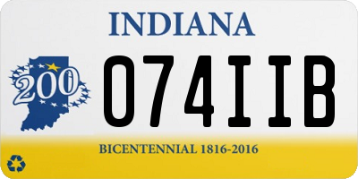 IN license plate 074IIB
