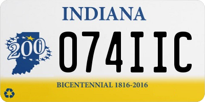 IN license plate 074IIC