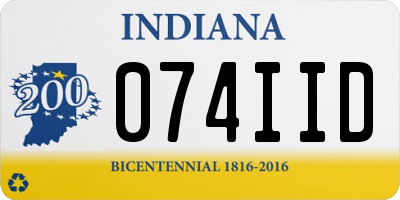 IN license plate 074IID