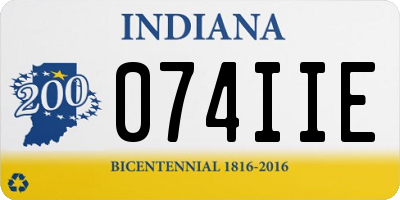 IN license plate 074IIE