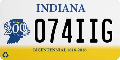 IN license plate 074IIG