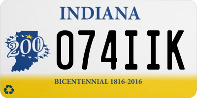IN license plate 074IIK