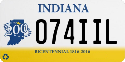 IN license plate 074IIL