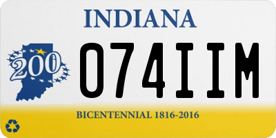 IN license plate 074IIM