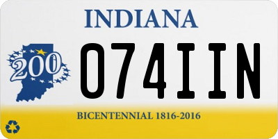 IN license plate 074IIN