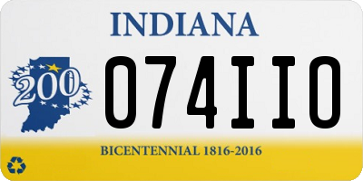 IN license plate 074IIO