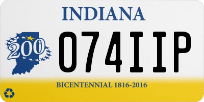 IN license plate 074IIP
