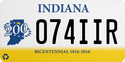 IN license plate 074IIR