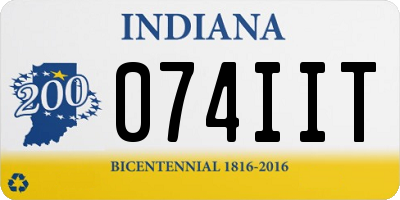 IN license plate 074IIT