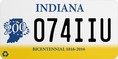 IN license plate 074IIU