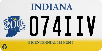 IN license plate 074IIV