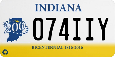 IN license plate 074IIY