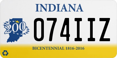 IN license plate 074IIZ