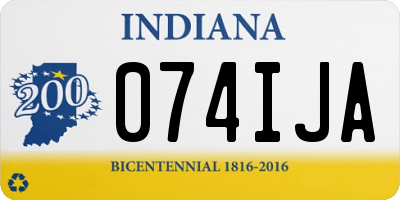 IN license plate 074IJA