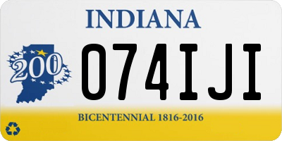IN license plate 074IJI