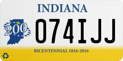 IN license plate 074IJJ