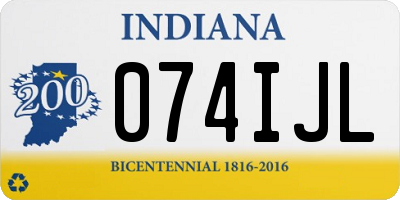 IN license plate 074IJL