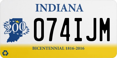 IN license plate 074IJM