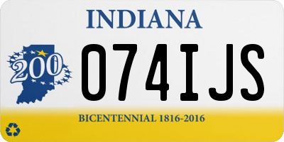 IN license plate 074IJS