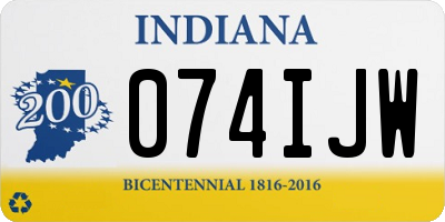 IN license plate 074IJW