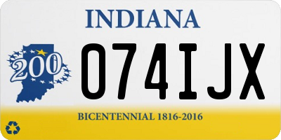 IN license plate 074IJX