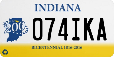 IN license plate 074IKA