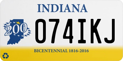 IN license plate 074IKJ