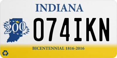 IN license plate 074IKN