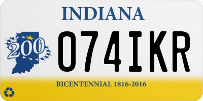 IN license plate 074IKR
