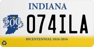 IN license plate 074ILA
