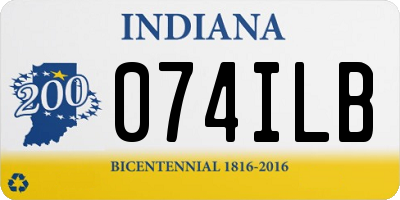 IN license plate 074ILB