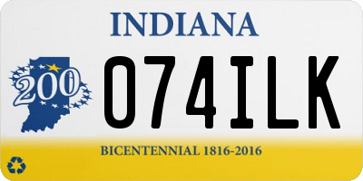 IN license plate 074ILK