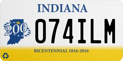 IN license plate 074ILM