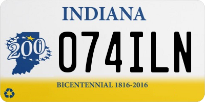 IN license plate 074ILN