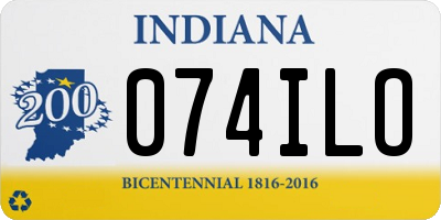 IN license plate 074ILO