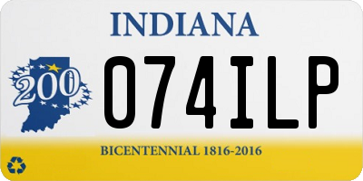 IN license plate 074ILP
