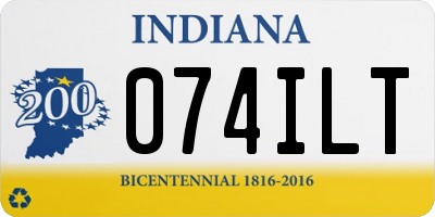 IN license plate 074ILT